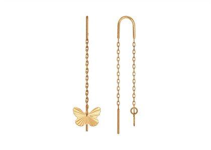 Fashionable Butterfly Threader Earrings